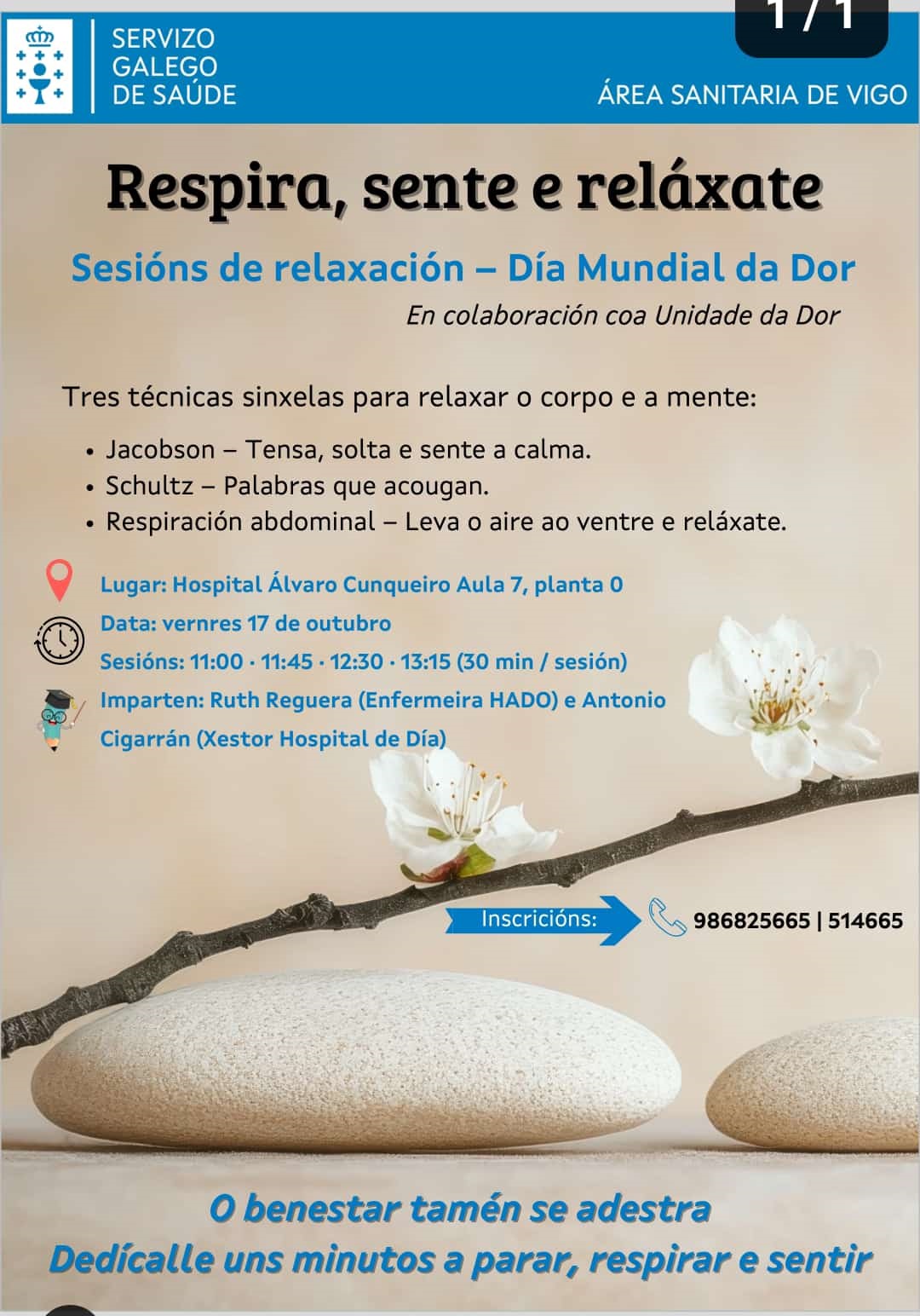 Día del dolor: relajación gratuita en el hospital álvaro cunqueiro de vigo)